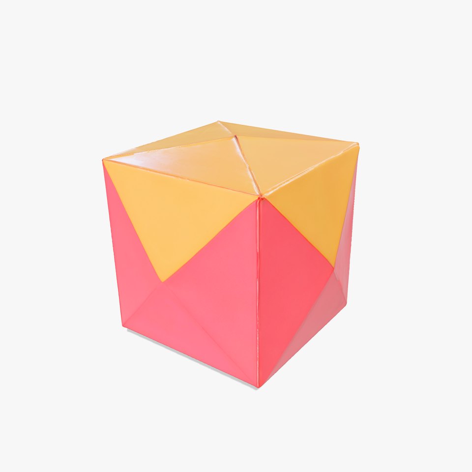 Geometric Origami Cube Model Pack